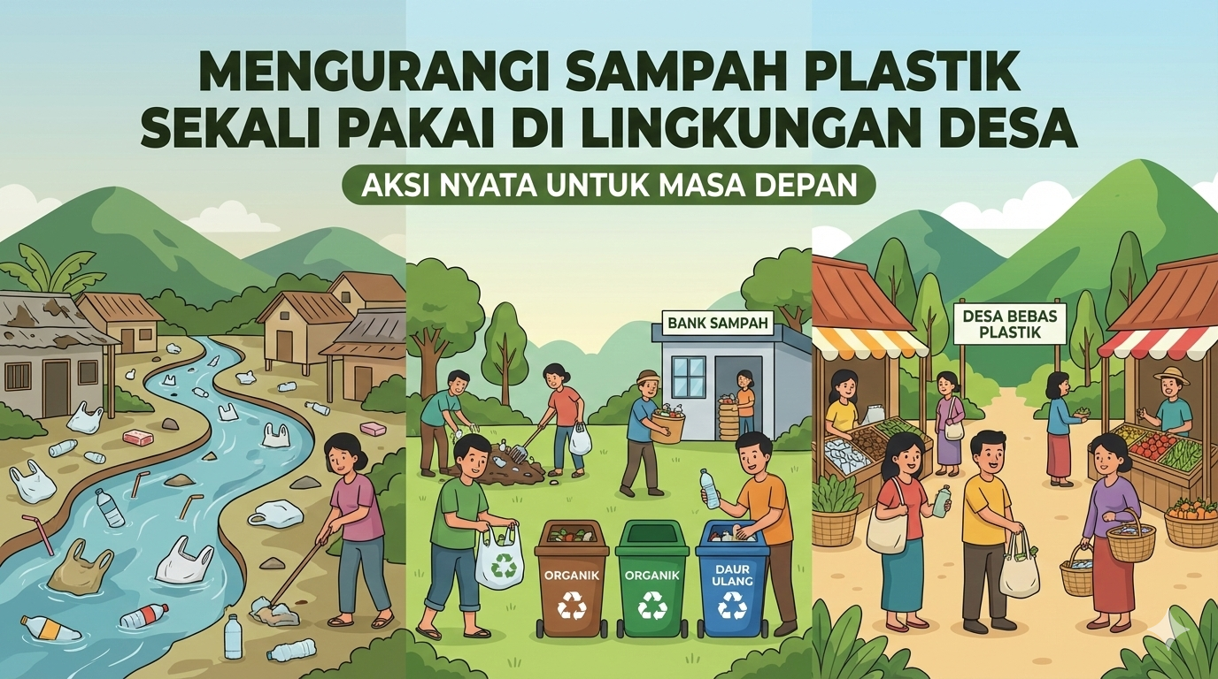 Mengurangi Sampah Plastik Sekali Pakai di Lingkungan Desa